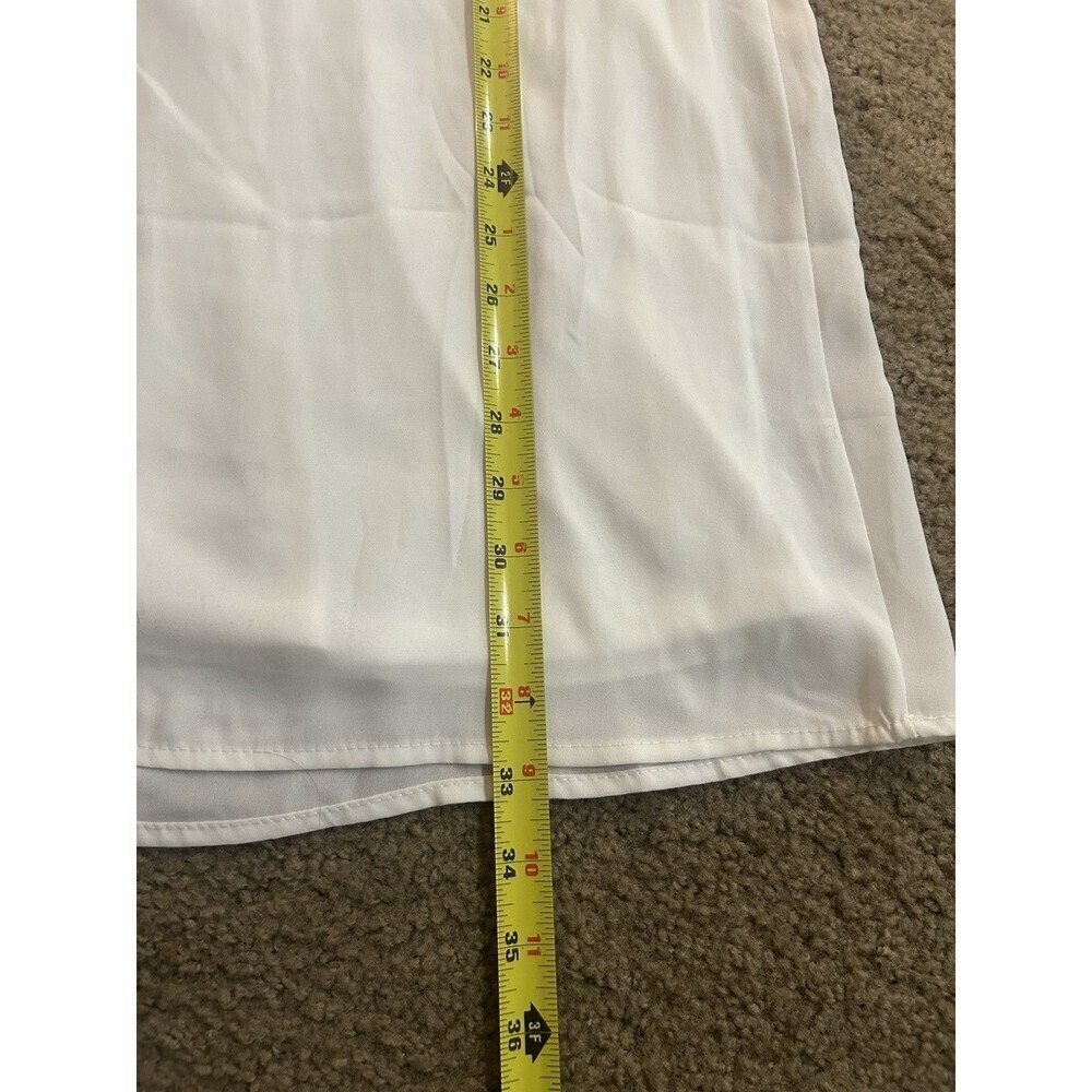 Lulus Freestyle Shift Dress Off White Short Sleeve Vneck Dress Size M - Picture 11 of 14